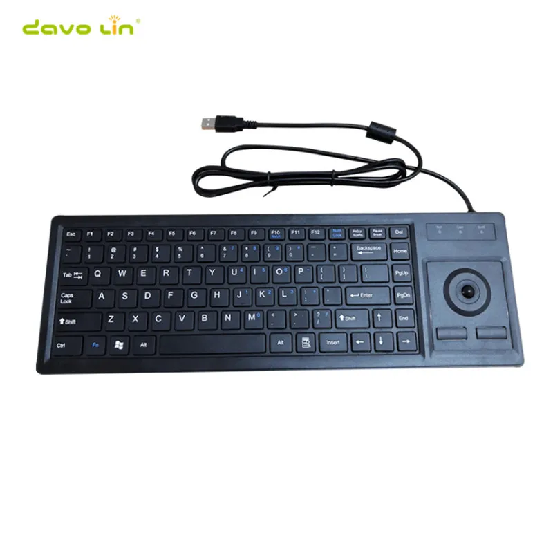 

Wired USB PS2 Plastic Industrial Keyboard With Integrated Mini Trackball For Industrial Computer