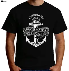 Men'S T-Shirt 2019 Newest Mens Premium T Shirt A Smooth Sea Skillful Sailor Anchor Sailer Base Shirt