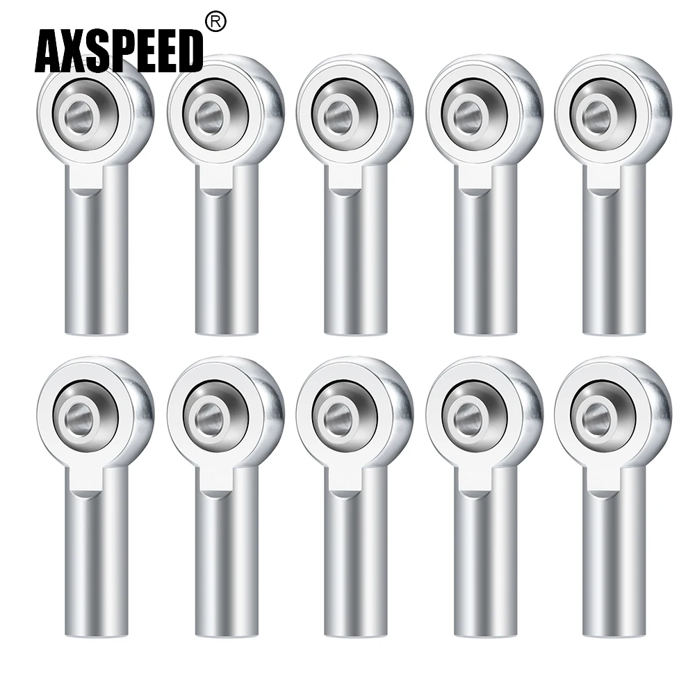 

AXSPEED 10pcs Metal CW M4 Link Tie Rod End Ball Joint Ends for Axial SCX10 II D90 D110 Tamiya CC01 1/10 RC Crawler Car Truck