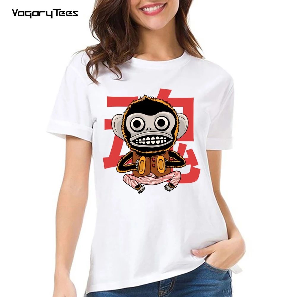 New summer Woman T-Shirts  Women's T Shirt Ghost Monkey Painting Art Classic Tshirts for Girls Harajuku Streetwear tops