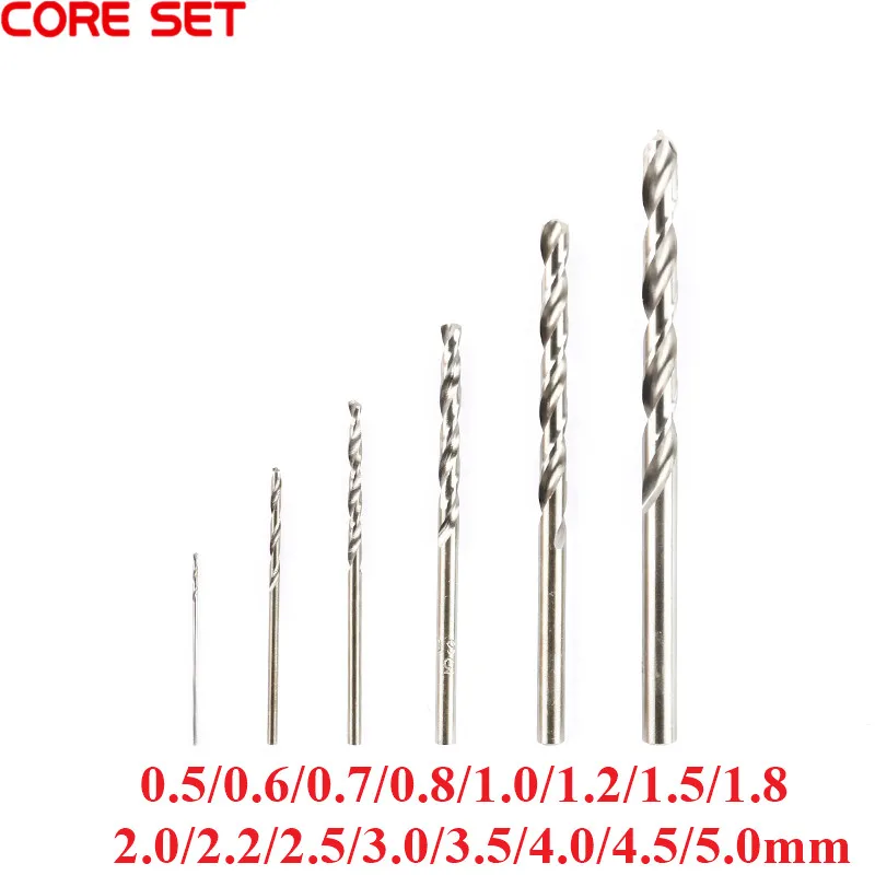 5 Chiếc Thẳng Vít Vặn Khoan 0.5-5Mm 16 Kích Thước Đầu Kẹp Mũi Khoan Thép Không Gỉ Mũi Khoan Xoắn Thẳng vít Vặn Treo Tường