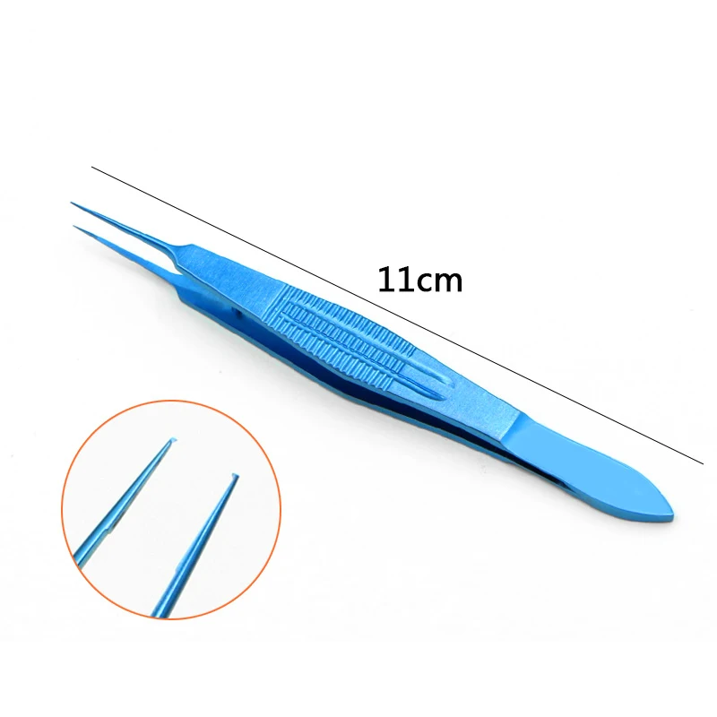 Titanium alloy Microscopic instruments Micro scissors Toothed Forceps tweezer