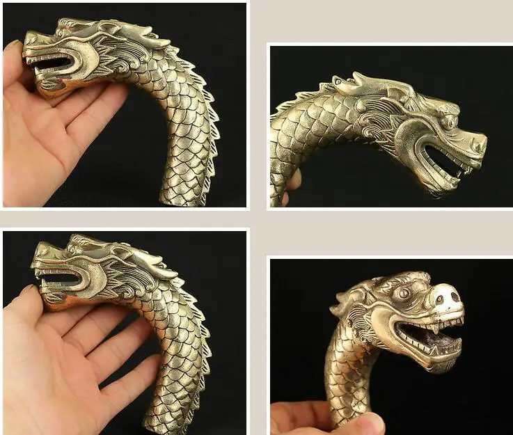 11 style choices TINGS BRONZECrutch Head Walking Stick CASTING SKULL DCrutch Head Walking Stick Dragon