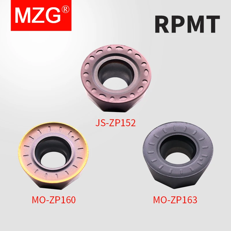 MZG 10PC RPMT 1204 10T3 08T2 ZP152 ZP201 CNC Lathe Machine Tool Holder Milling Cutter Round Nose Carbide Inserts