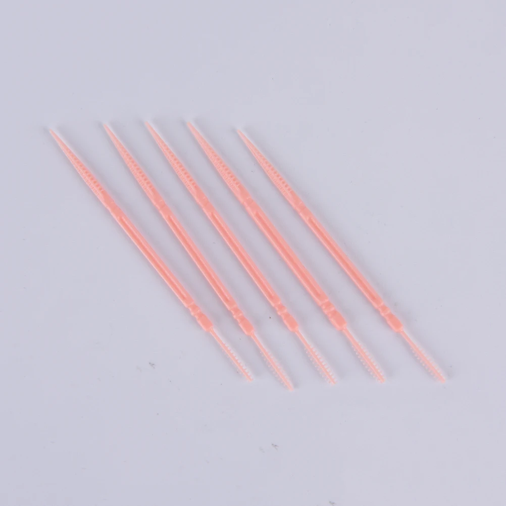 100 Pcs/Pack Wholesale 2-way Oral Dental Picks Plastic Toothpick Oral Dental Picks Eco-Friendly Disposable Tooth Picks