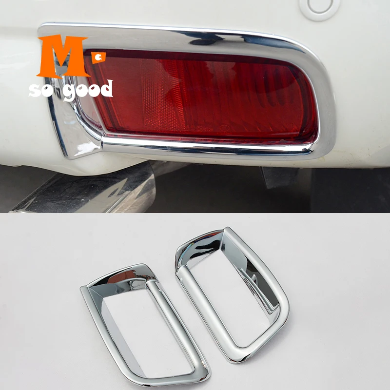 Decorative Cover Trim Accessories ABS 2pcs Chrome for Toyota Land Cruiser Prado 150 FJ 150 2010-2017 Rear Fog Light Lamp Frame