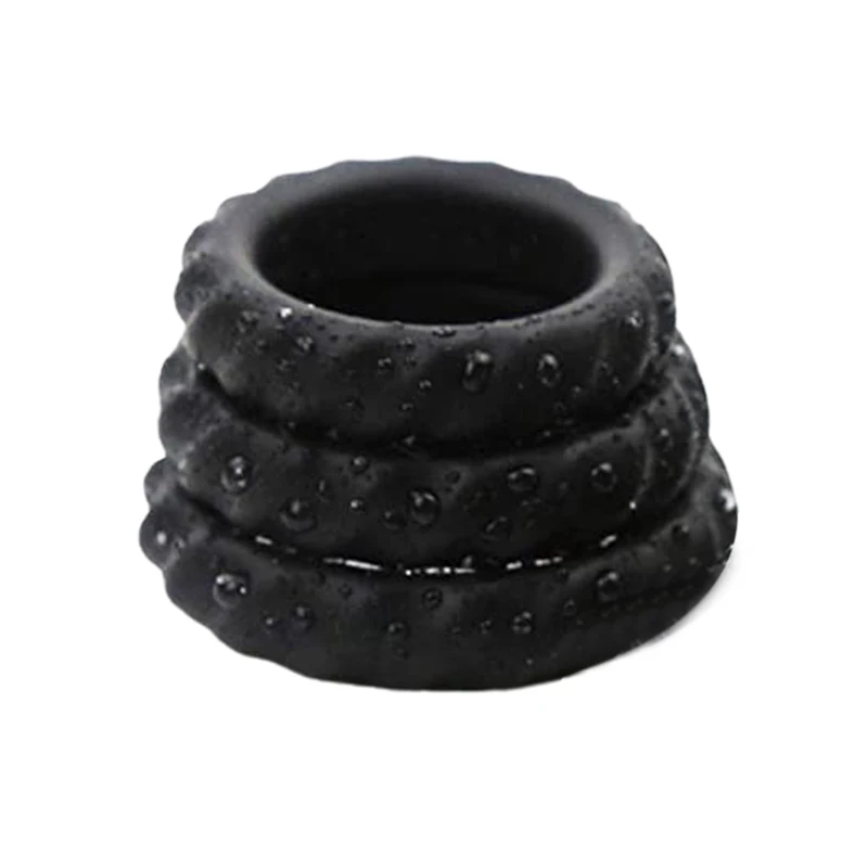 

Male's Prostate Ring Silicone 3 Rings High Flexibility Strong Pull Waterproof Penis Ring Couple Sex Toys Sex Products TK-ing