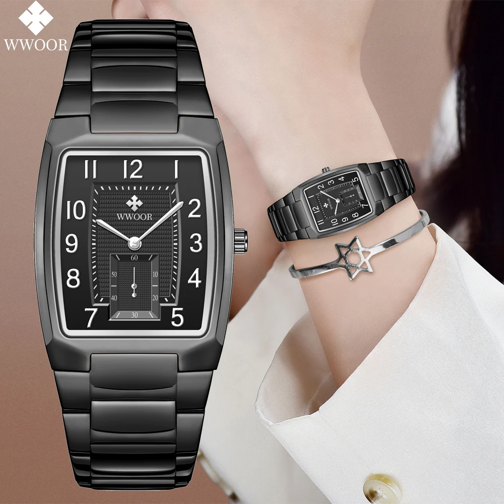 

WWOOR 2024 Women Bracelet Watch Fashion Geneva Designer Japan Quartz Movement Stainless Steel Female Gift Watch Relogio Feminino