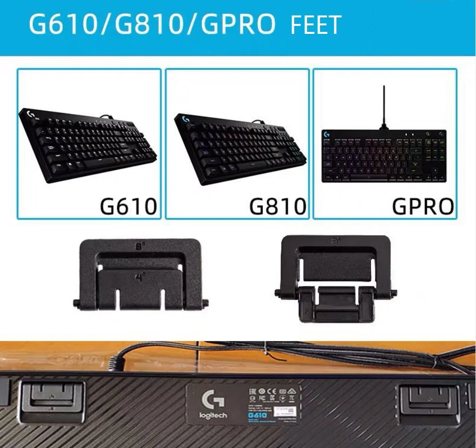 Keyboard Stand Feet Legs for logitech K120 G910 G810 G610 G PRO G512 G513 K840 G413 G915 G815 G813 G815 view 3