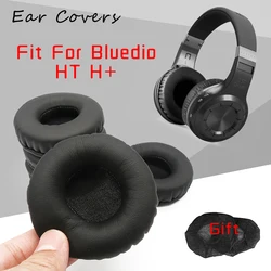 Almohadillas de repuesto para auriculares Bluedio HT H + Plus, almohadillas para los oídos, espuma de esponja de cuero PU