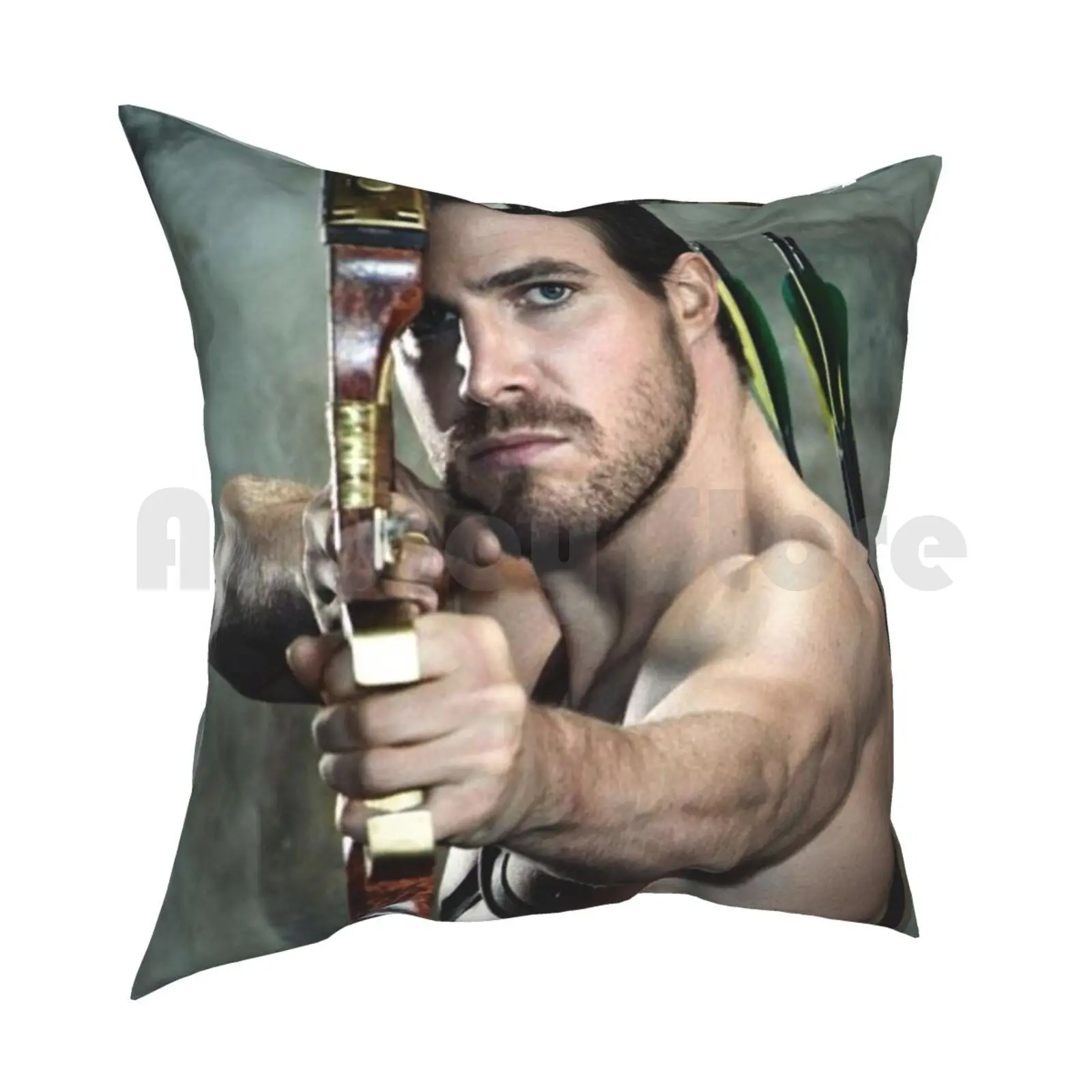 Stephen Amell Pillow Case Printed Home Soft Throw Pillow Stephen Amell Arrow Green Arrow