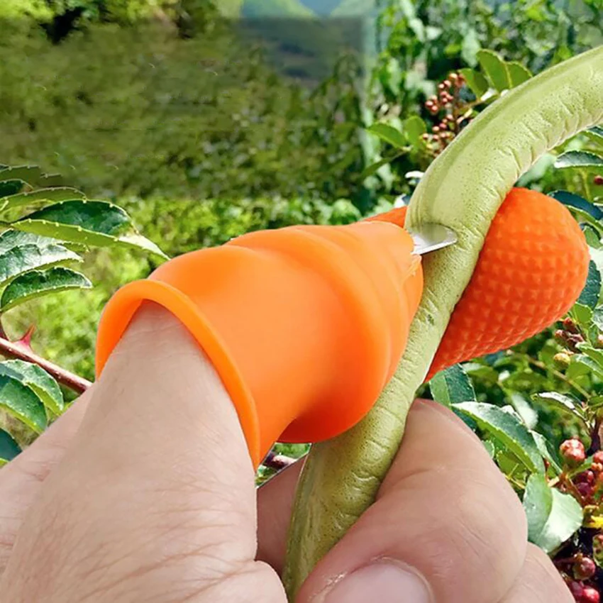 Garten Messer, Finger Messer, Garten Silikon Daumen Messer, Anti-Cut Finger Abdeckung, daumen Cutter für Picking Obst und Gemüse