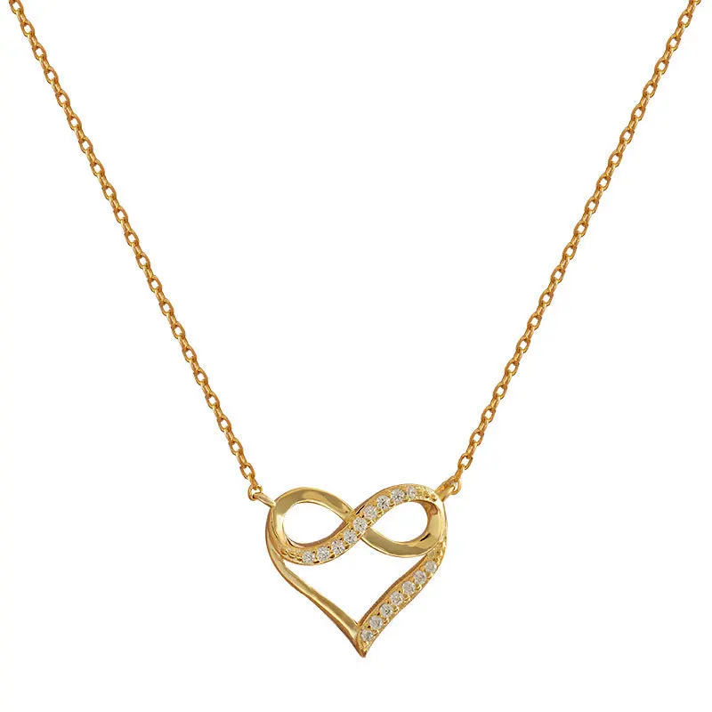 Heart Shape 18k Yellow Gold Pendant Necklace For Women Love Heart Clavicle Chain Gold Necklace Valentine's Day Fine Jewelry Gift