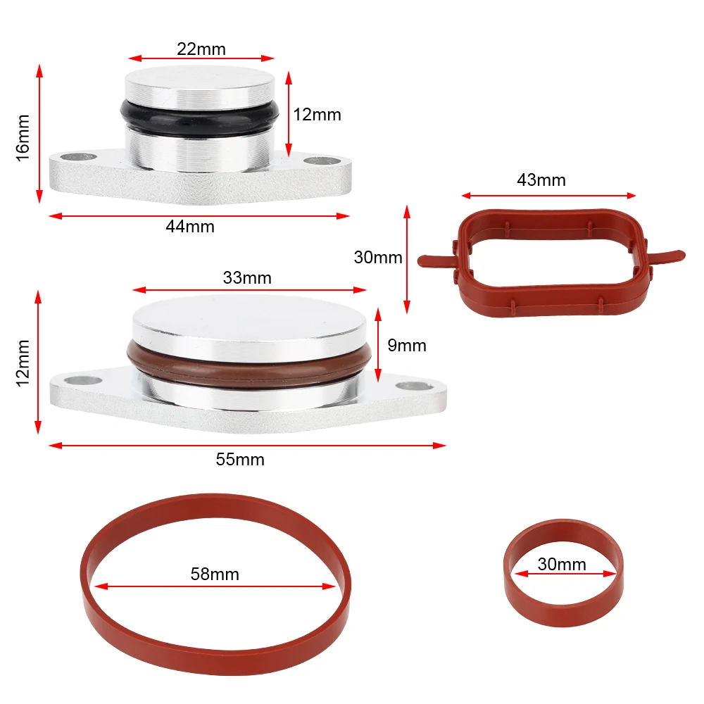 Diesel Swirl Flap Blanks For BMW M57 E39 E60 E46 E38 E53 E83 E61 E65 E70 E71 E92 X3 X5 X6 with Intake Manifold Gasket