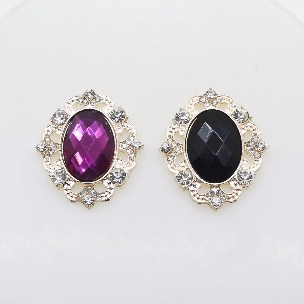 SKEY CIEL New 10Pcs/Lot Fashion 25*30mm Jewelry Accessories Flatback Brooches DIY Handwork Beautiful Decoration