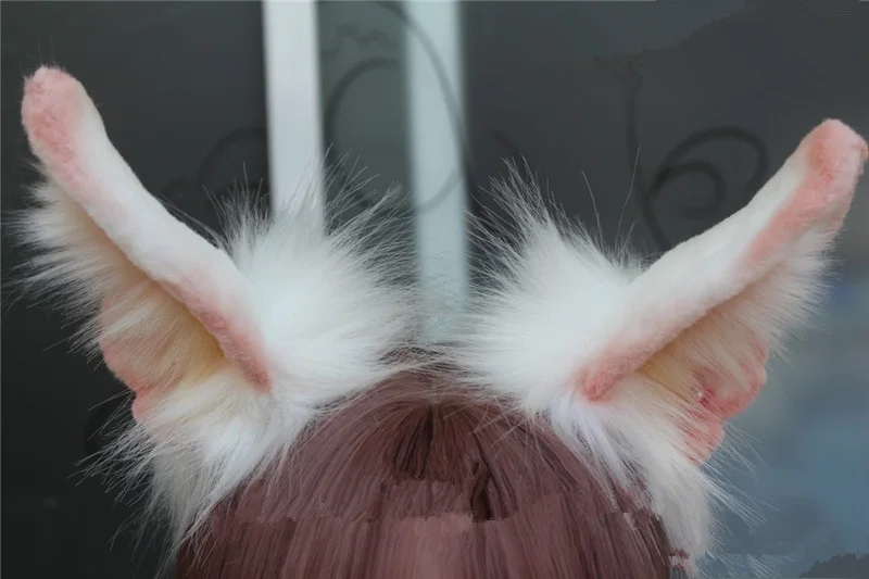 New Hand Made Rabbit Fox Wolves Wolf Ears Hair Hoop Hairbands Headwear For Girl Women