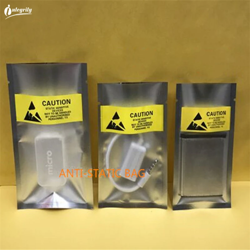 INTEGRITY various size Anti-Static Shielding Bags ESD open top Anti static Storage Packaging bag Waterproof dust plastic pouches