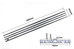 GKTOOLS Wnew 1.4m Woodworing  Aluminium Guide Rail T Track for Track Saw