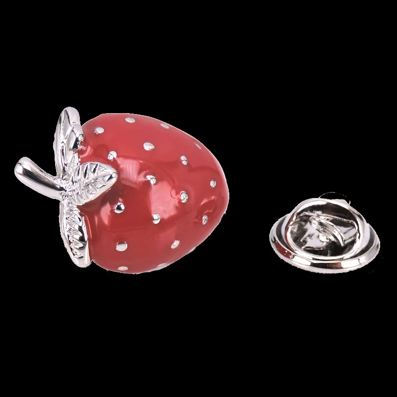 Men's and women's general red strawberry pin fashion novelty jewelry suit Lapel Brooch