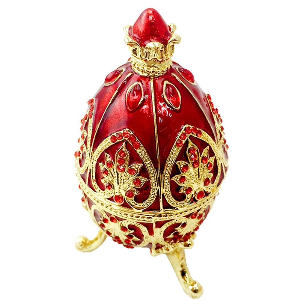 

Vintage Prince European Easter Egg Jewelry Trinket Box Jewel Storage Organizer for Necklace Bracelet Tabletop Event Home Decor