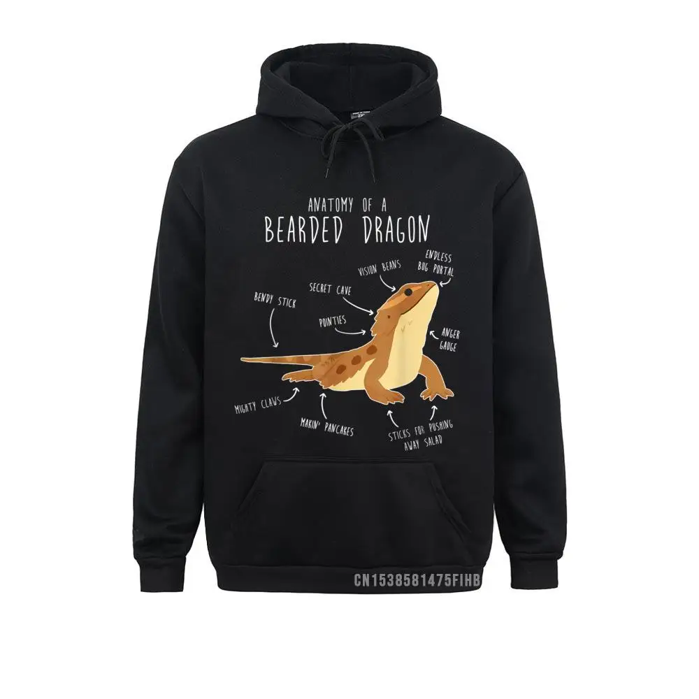 Anatomy Of A Bearded Dragon Funny Pet Reptile Lizard Lover Hoodie Hoodies For Students Sweatshirts Party Funny Hoods