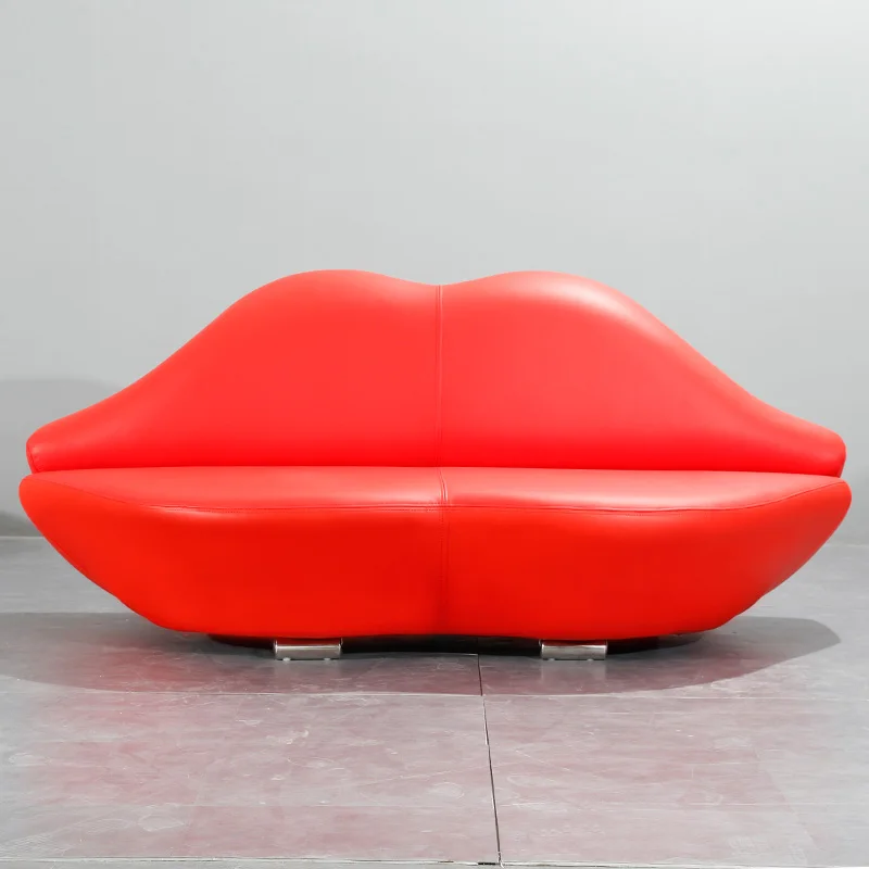 U-BEST Creative Design Red Lips Shaped Leather furniture sofa home Living Room Couch designer furniture