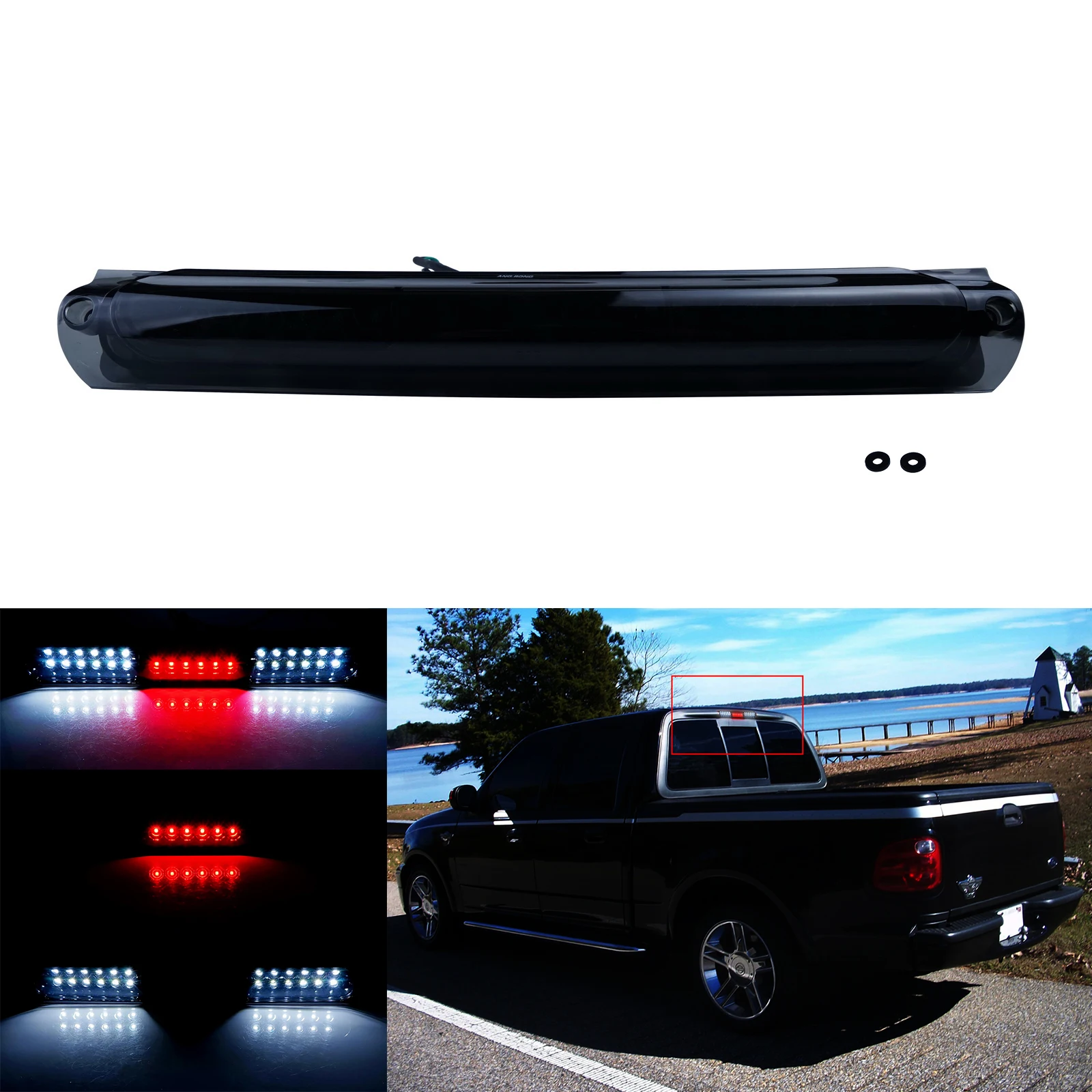 

For 1997-2005 Ford F150 F250 Excursion LED Third Brake Light Rear 3rd Stop Lamp Smoke