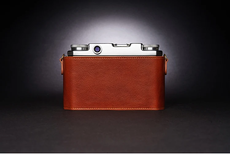 تصميم لكونيكا II IIA IIB IIB-m اليدوية جلد طبيعي كاميرا نصف كيس غطاء حقيبة