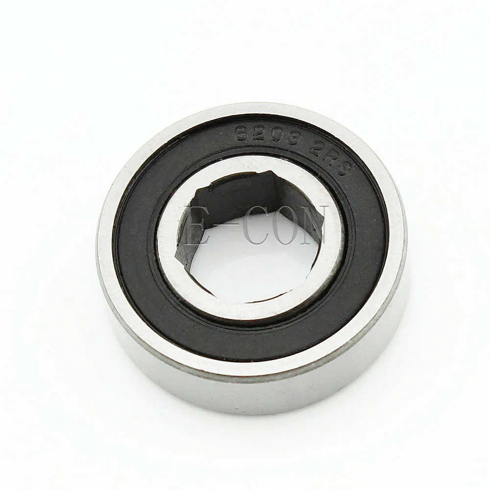 1/2/5/10PCS 6203-2RS Hex bore 17.6mm bearing (17.6mm*40mm*12mm) for Six angle shaft