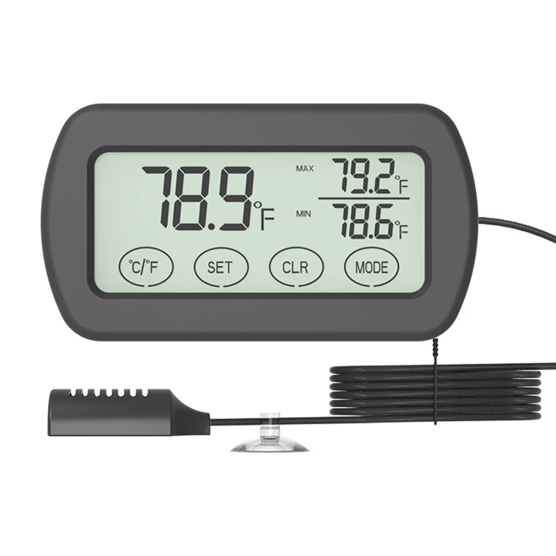 50JC Pet Box Incubator Egg Hatching Thermometer Hygrometer with Porbe + + Alarm Fuction +Max Min Display