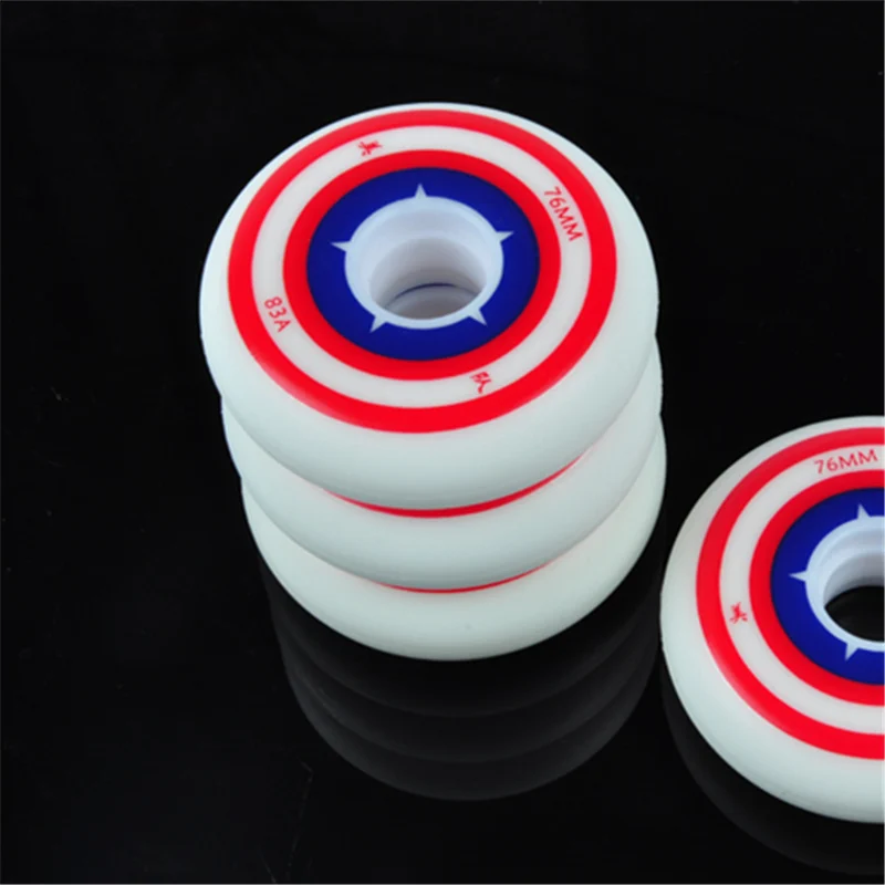 Slalom wheel with original Hyper Grip H+G inline skates wheel quality 83A durable PU FSK performance captain America 80mm rodas