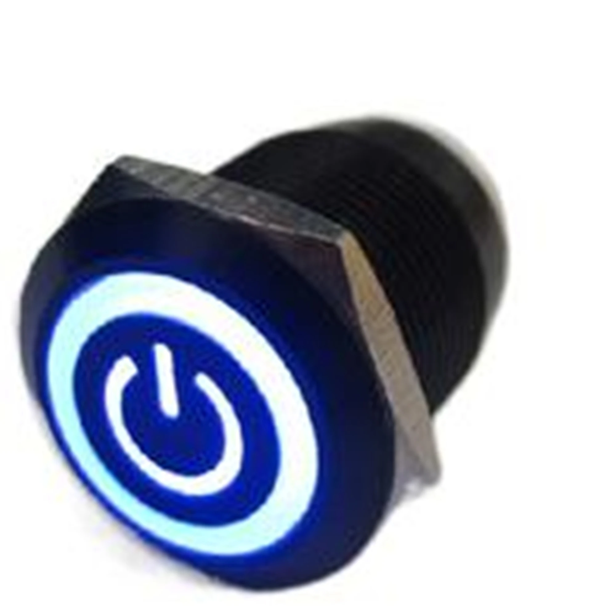 

ELEWIND 19 мм с кнопочным переключателем с символом мощности с подсветкой (PM193F-11ZET/B/12V/A Черная поверхность) с фиксацией мгновенного действия (1NO1NC)