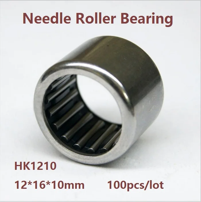 100pcs/lot HK1210 HK121610 12×16×10 mm High quality Drawn Cup Type Needle Roller Bearing 12*16*10 mm