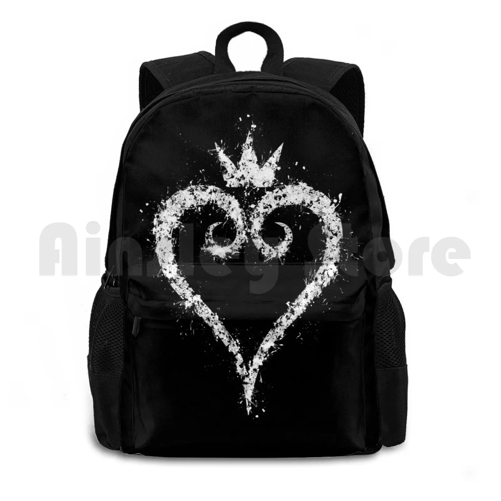 Kingdom Hearts Outdoor Hiking Backpack Riding Climbing Sports Bag Kingdom Hearts Video Game Gaming Symbol Heart Crown Sora