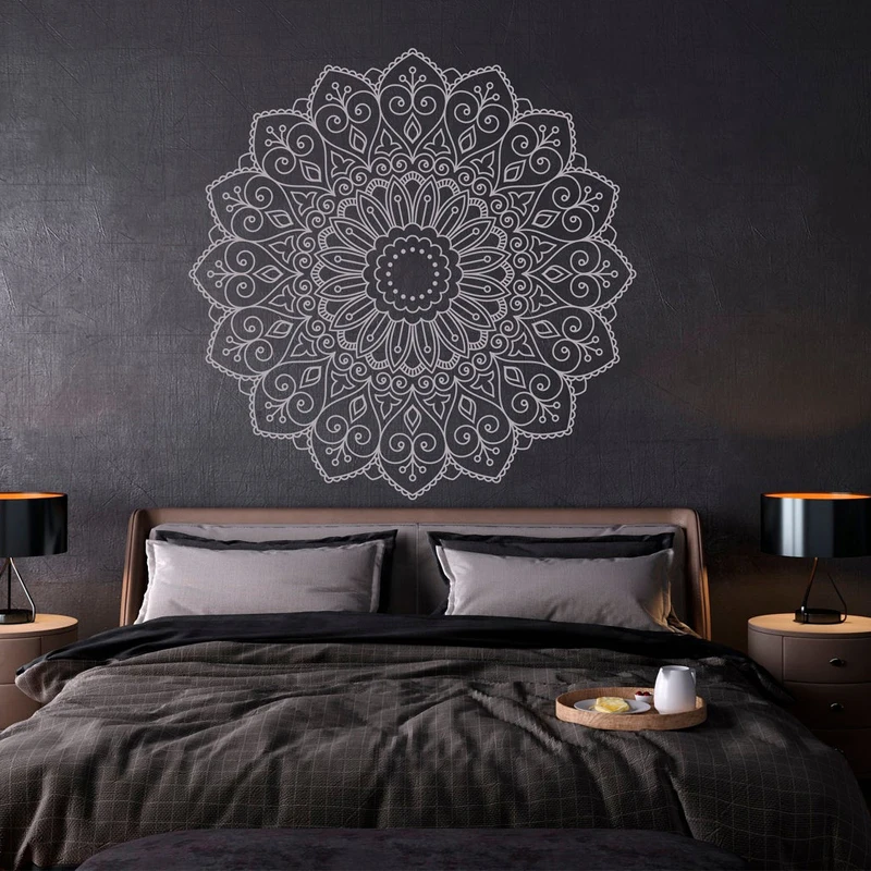 

Big Yoga Mandala Decals Vinyl Home Decor for Living Room Bedroom Wall Window Ceiling Decoration Sticker Removable Murals 4768