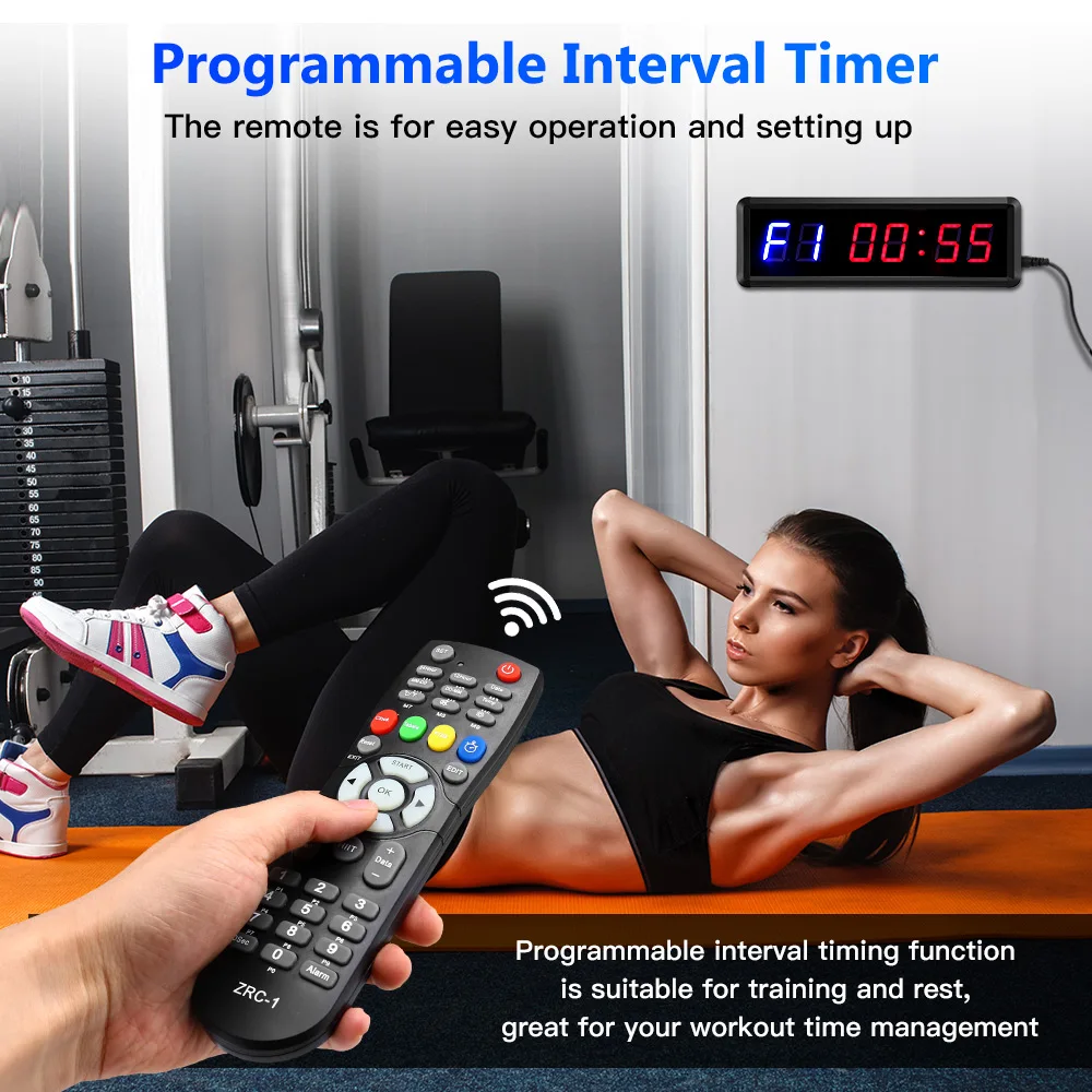 Telecomando programmabile LED crossfit timer intervallo Timer garage orologio sportivo allenamento Crossfit timer palestra