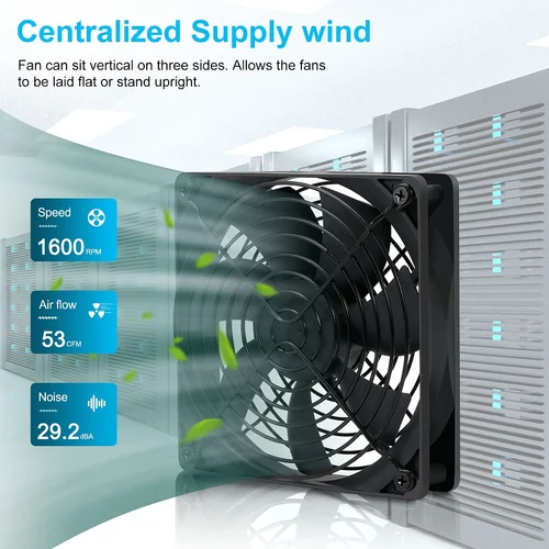 Imagen 2 del producto SXDOOL 120mm DC 5V ventilador USB chasis de computadora de minería radiador de estación de trabajo 12cm 120mm x 25mm ventilador de refrigeración de servidor de enrutador de alta velocidad