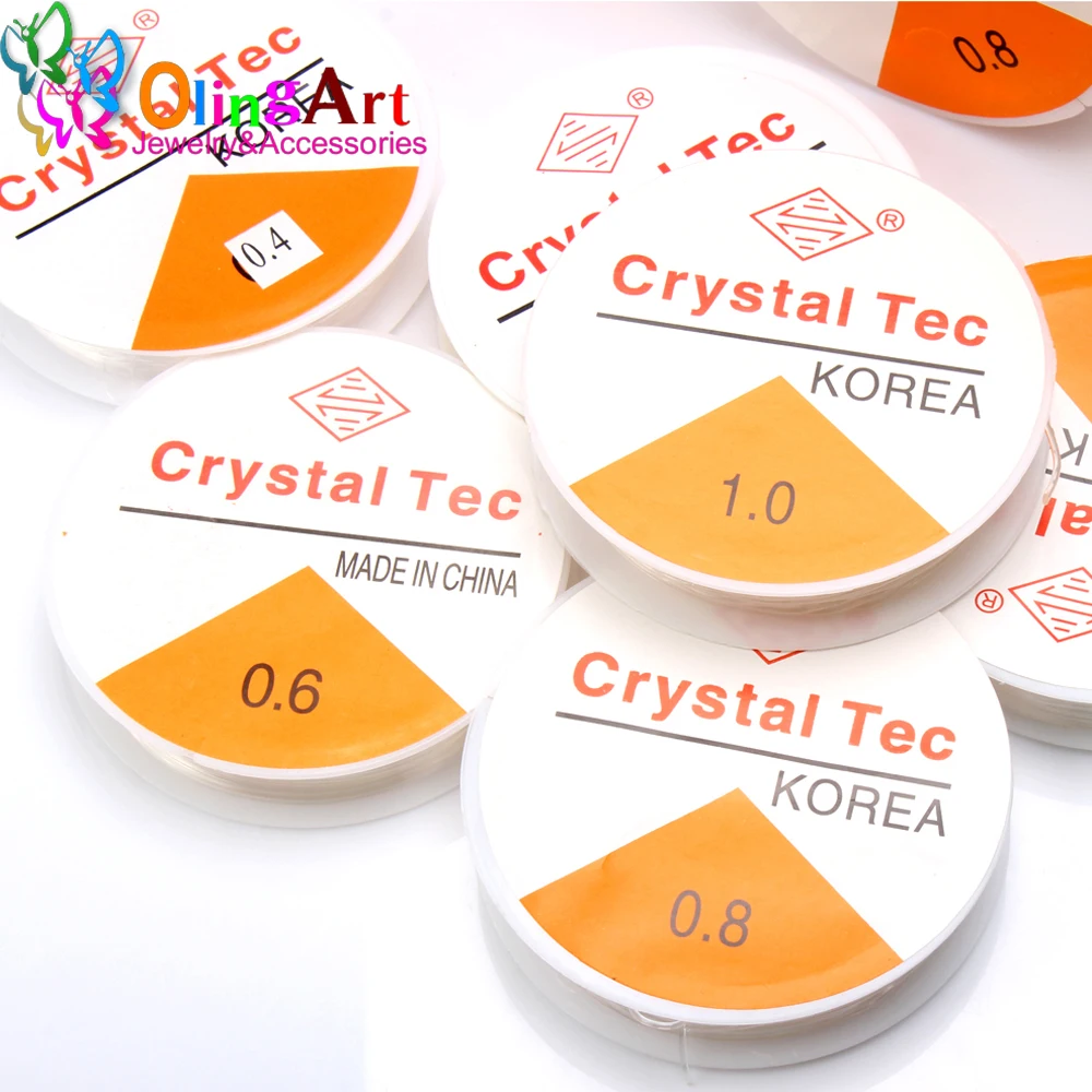 OlingArt  0.4 0.5 0.6 0.8 1.0MM 1 Spool of Crystal Clear Stretch Elastic Beading Wire/Cord/String/Thread DIY jewelry making