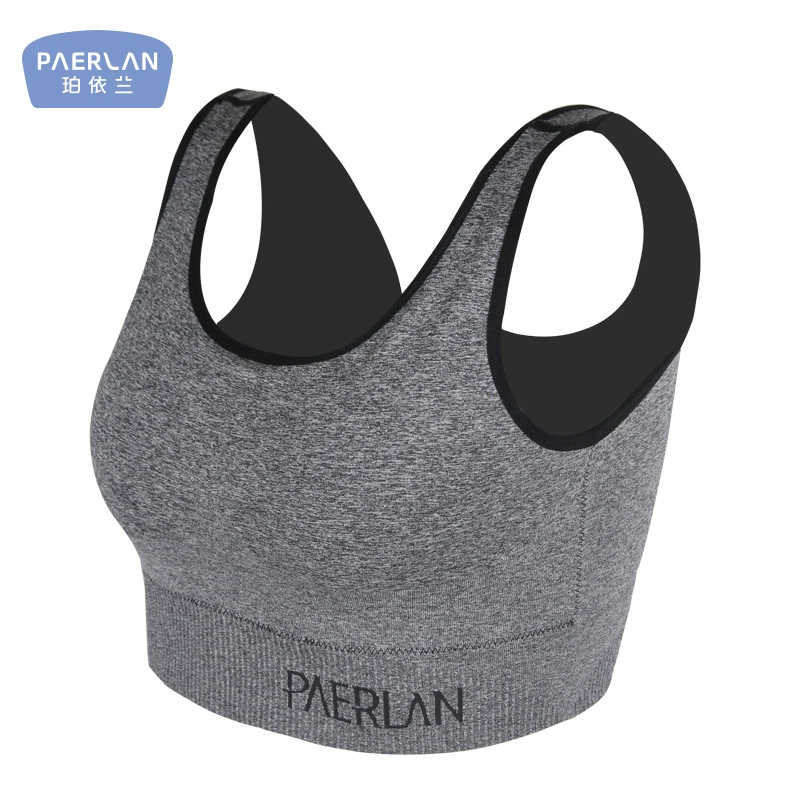 PAERLAN Non-steel ring sports vest type female bra can be worn outside running shockproof seamless back underwear