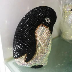 Black Diamond Animal Shape Evening Bag Designer Women Chain Shoulder Handbags Female New Arrival Crystal Purses High-End Prom Di