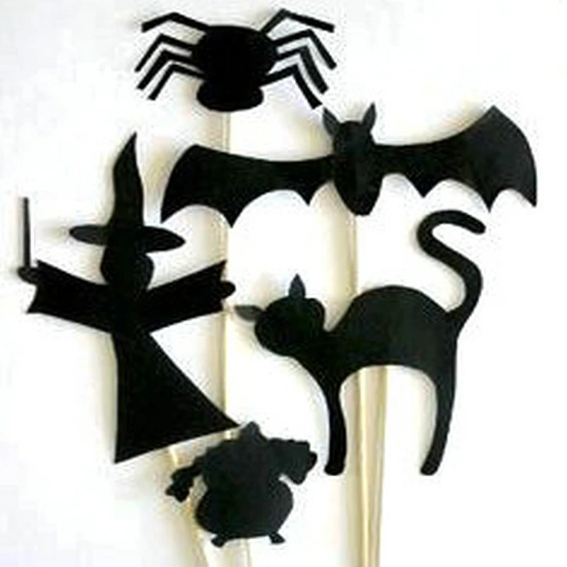 Halloween Party Shadow Play Early Childhood Stories Set Bamboo Stick Silhouette Decoration Home Supplies Movie For Children Room