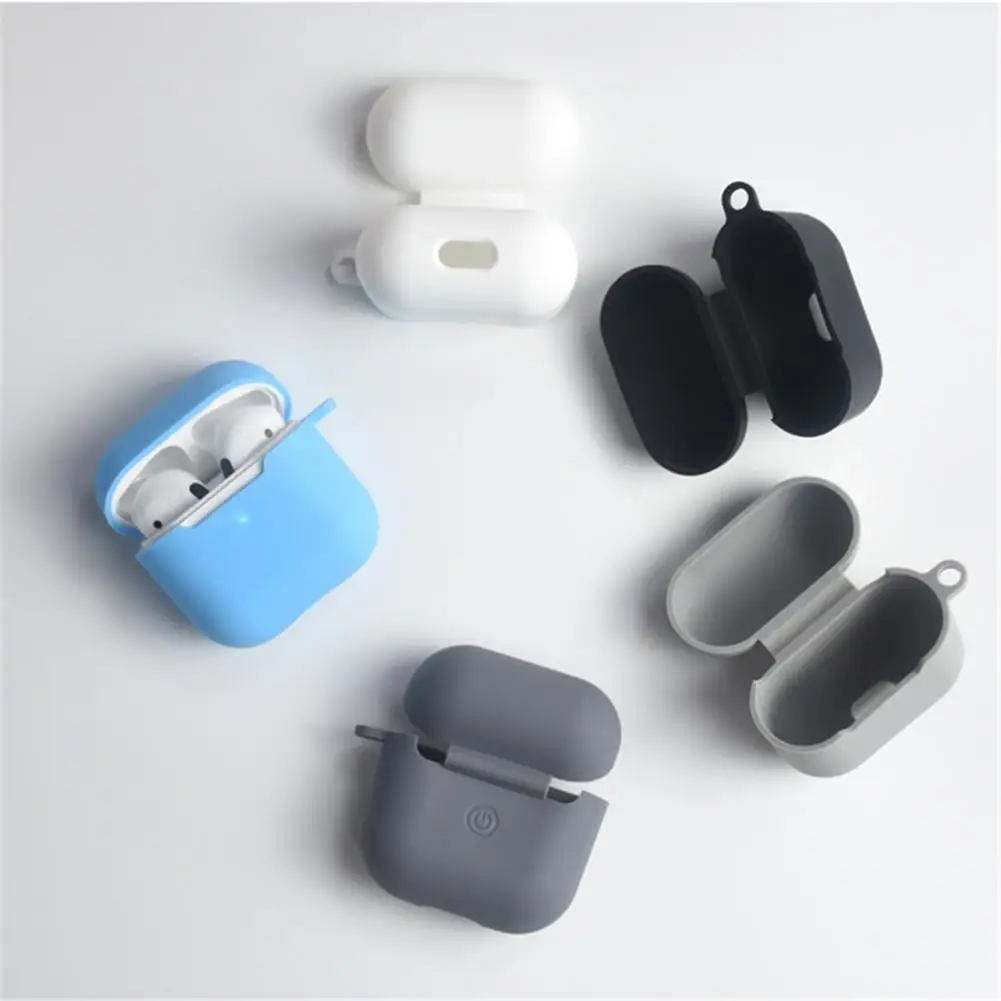 Dustproof Soft Silicone Cover Silicone Wireless Bluetooth Earphones Case Protective Cover for Pro 4 Headphones Cases