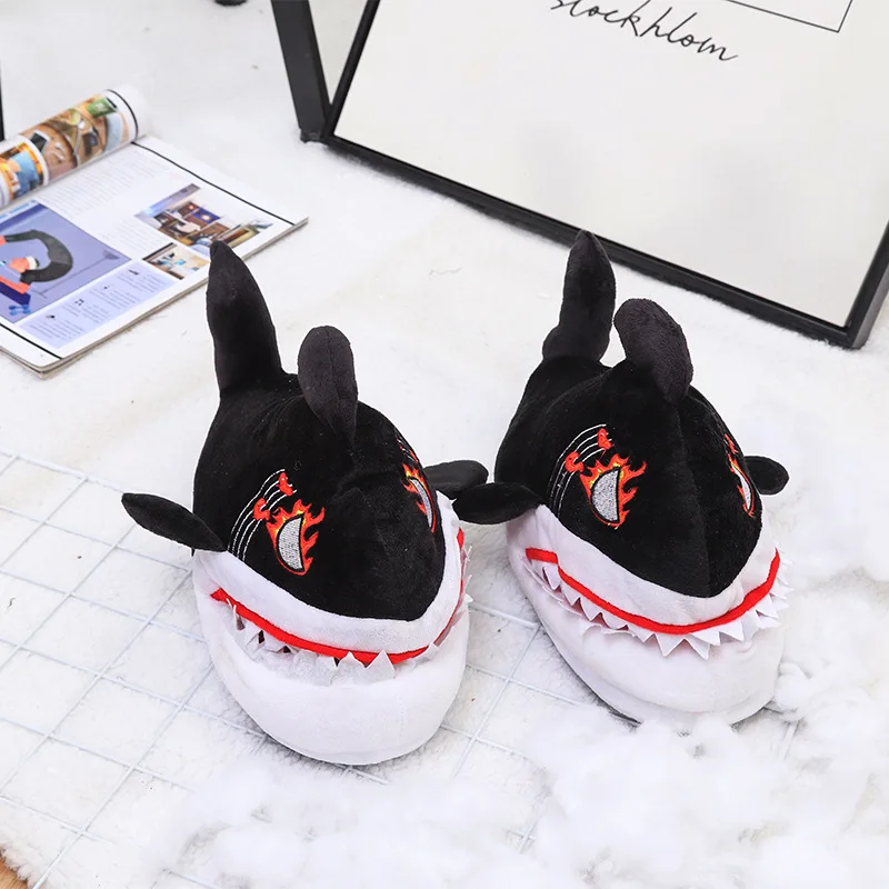 Whale Cute Animal Slipper For Women Girls Fashion Kawaii Fluffy Winter Warm Slippers Woman Cartoon House Slippers Funny Shoes