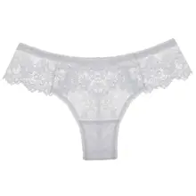 Women's Lace Thong Low-Waist Transparent #6