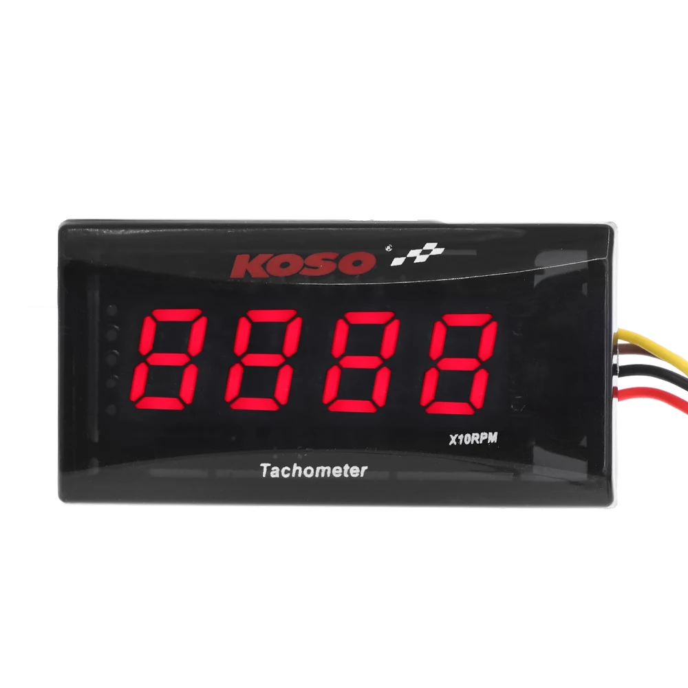 koso tachometer Motorcycle rpm gauge 0~2000 rpm Digtal Display  With Red and Blue LED