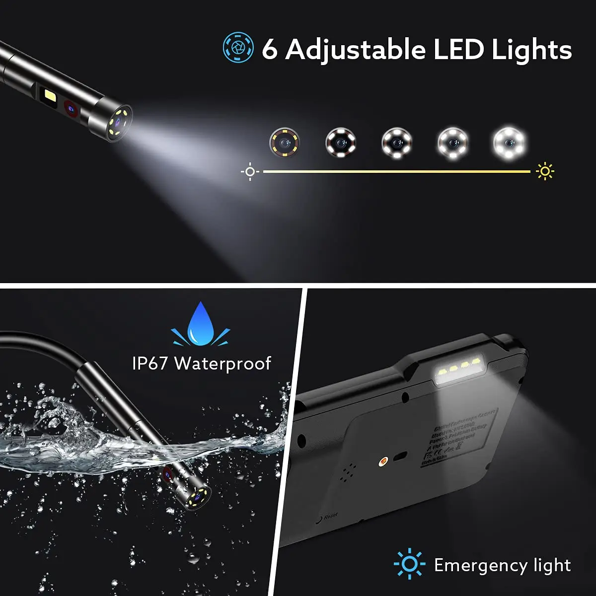 Teslong Dual Lens Endoscope, Inspection Camera with 5\