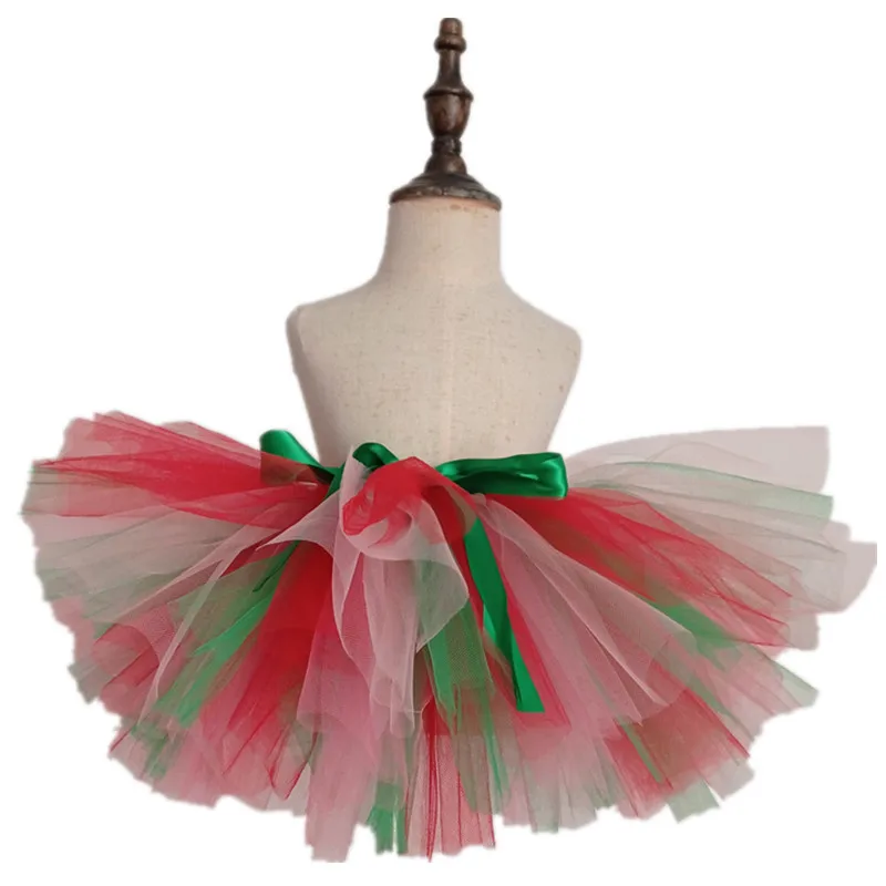Fluffy Tutu Skirt Girls Baby Birthday Party Skirt  Watermelon strawberry Costume Handmake Ballet Dance Skirt Christmas Tutu