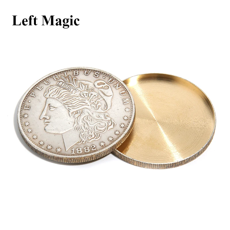 1Pcs Expanded Shell (Super Morgan Dollar Version) magic tricks Appearing/Disappearing Magic Close Up Coin Accessories