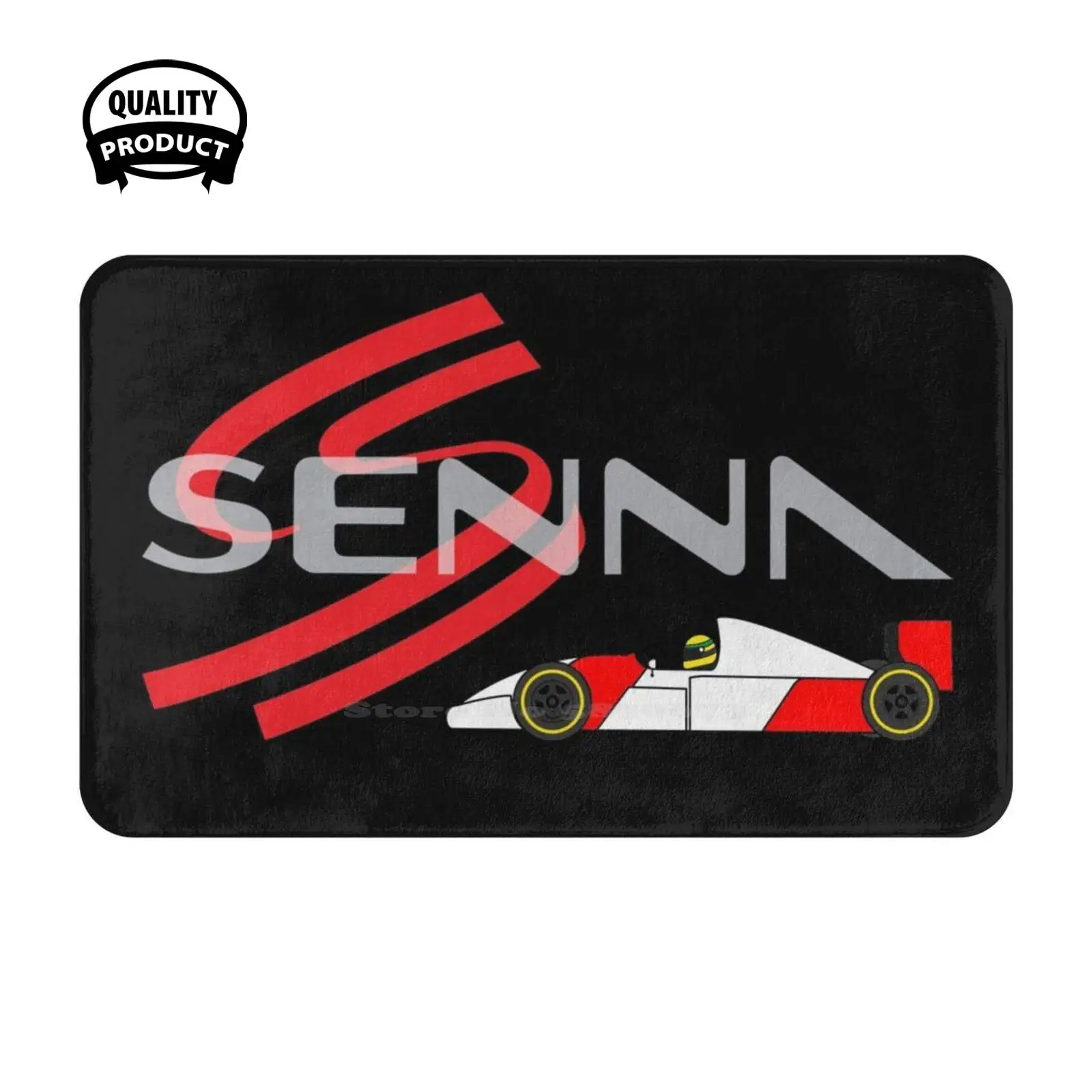 Ayrton Senna Minimalist Design Soft Cushion Home Carpet Door Mat Car Rug Ayrton Senna Racing Racer Champion Legend Brazilian