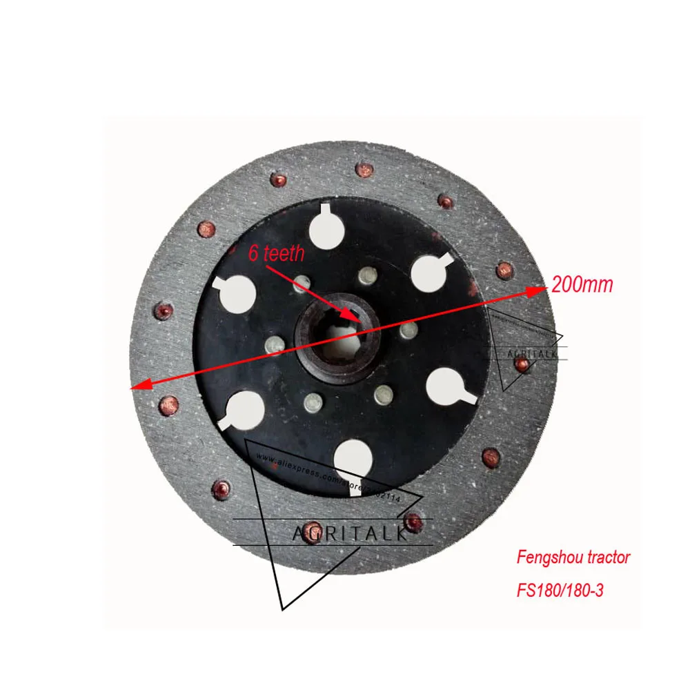 the clutch discfor Fengshou FS180-3 / FS184 tractor with J285T / IL212ICAF, part number: 18.21.012